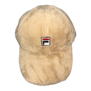 FILA Tan Faux Fur Adjustable Baseball Cap